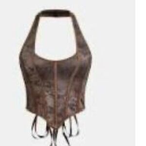 NWT brown corset top Medium  Western